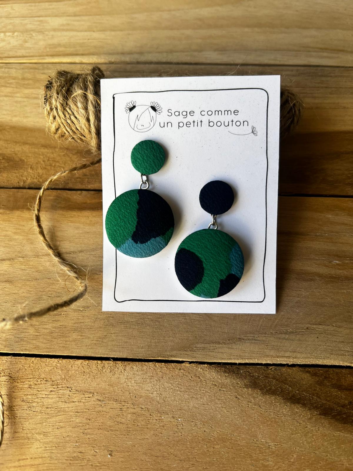 Paulette vert, bleu et marine